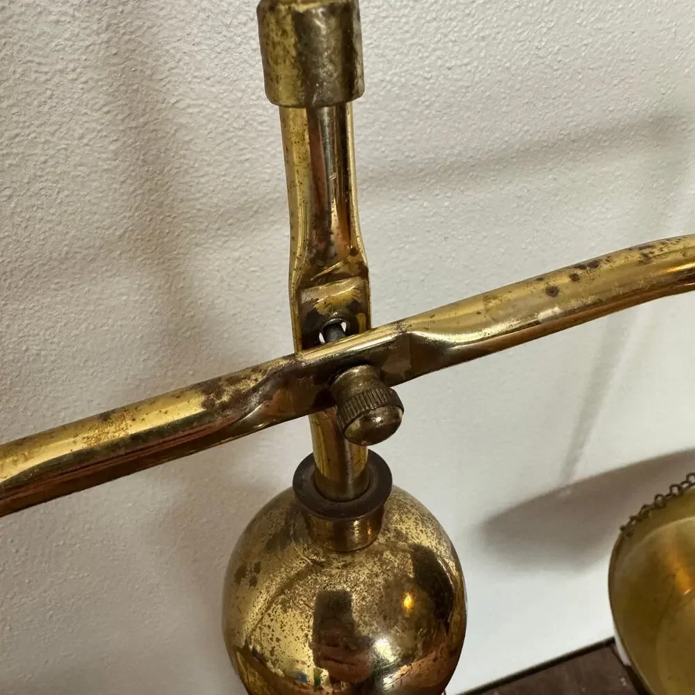 Vintage Solid Brass beam balance scale Distressed Decor Office‎ Classroom